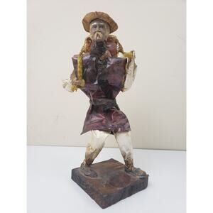 Paper Mache Mexican Folk Art Figurine Sculpture Ethnic Culture Village People